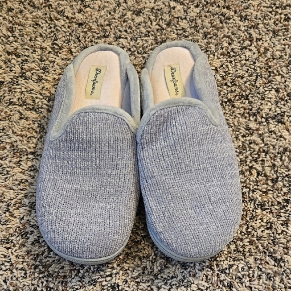 Dearfoams Gray Slippers - Picture 1 of 5
